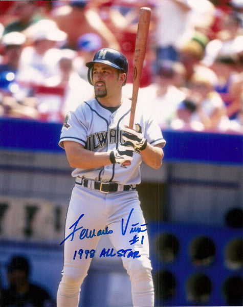 1994-99 Milwaukee Brewers FERNANDO VINA Signed 8x10 Photo AUTO #1