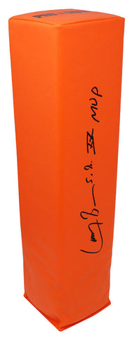 Larry Brown COWBOYS Signed Orange Endzone Pylon w/SB XXX MVP - SCHWARTZ COA