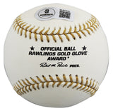 Tigers Lou Whitaker Signed Rawlings Gold Glove Logo OML Baseball BAS #BU87540