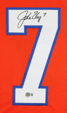 John Elway Authentic Signed Orange Throwback Pro Style Jersey BAS Witnessed 2