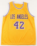 James Worthy Signed Los Angeles Lakers Home Jersey (Schwartz COA) 3xNBA Champion
