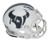 Dalton Schultz Autographed Houston Texans 2024 STS Mini Speed Helmet Beckett