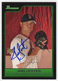 Jon Lester Signed Red Sox 2006 Bowman Draft Rookie Baseball Card #BDP22 (SS COA)