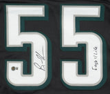 Brandon Graham Signed Philadelphia Eagles Career Stat Jersey /Beckett 2xSB Champ