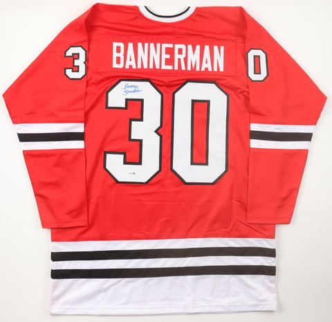 Murray Bannerman Signed Chicago Blackhawks Jersey (JSA) Hawks Goalie 1980 - 1987