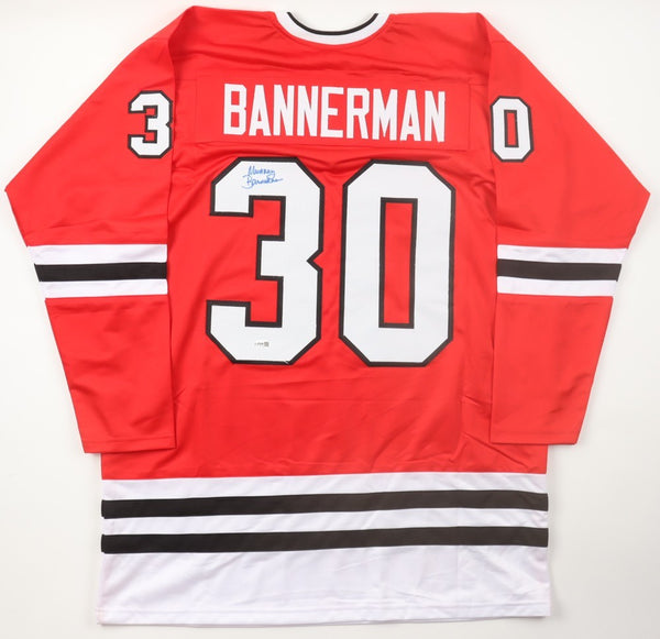 Murray Bannerman Signed Chicago Blackhawks Jersey (JSA) Hawks Goalie 1980 - 1987