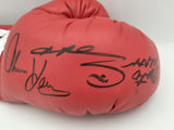 Boxing Greats Autographed Glove Leonard Hearns Duran Beckett PSA/DNA 7A73865