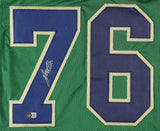 Joe Alt Signed Notre Dame Fighting Irish Jersey (Beckett) #5 Pick 2024 NFL Draft