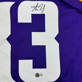 Autographed/Signed Aaron Jones Minnesota Purple Jersey Beckett BAS COA