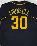 Brewers Manager CRAIG COUNSELL Signed Custom Replica Blue Jersey AUTO