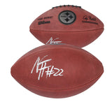 Najee Harris Autographed Steelers Metallic Logo NFL Duke Football Fanatics