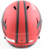 Keon Coleman Autographed Buffalo Bills F/S Rave Speed Helmet- Beckett W Hologram