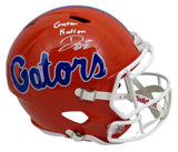 D. J. Lagway Signed/Inscr Orange Full Size Replica Helmet Florida JSA 197049