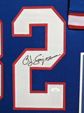 FRAMED BUFFALO BILLS OJ SIMPSON AUTOGRAPHED SIGNED JERSEY JSA COA
