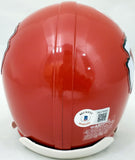 CLYDE EDWARDS-HELAIRE AUTOGRAPHED CHIEFS RED MINI HELMET BECKETT QR 193781