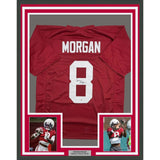 Framed Autographed/Signed Cederian Morgan 35x39 Alabama Red Jersey JSA COA