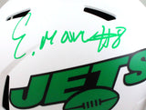 Elijah Moore Autographed NY Jets F/S Lunar Speed Helmet-Beckett W Holo *Green