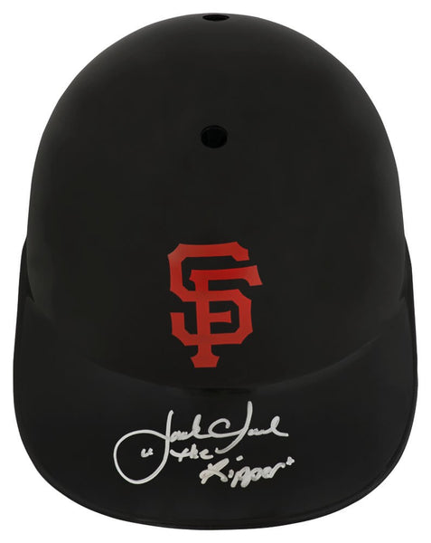 Jack Clark Signed Giants Souvenir Replica Batting Helmet w/Ripper (SCHWARTZ COA)