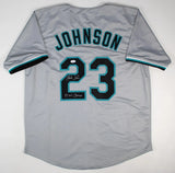 Charles Johnson Signed Florida Marlins Jersey Inscribed "97 WS Champs" (JSA COA)