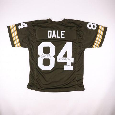 Carroll Dale Signed Green Bay Packers Jersey (JSA) "3xWorld Champ & S.B. I & II"
