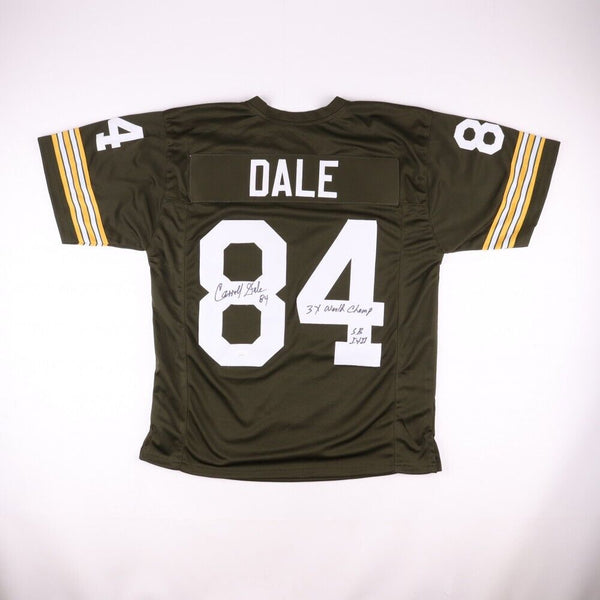 Carroll Dale Signed Green Bay Packers Jersey (JSA) "3xWorld Champ & S.B. I & II"