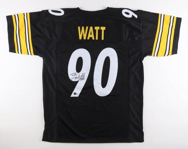 T J Watt Signed Pittsburgh Steeler Jersey (Beckett) 2017 1st Round Draft Pick LB