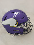 JJ McCARTHY SIGNED MINNESOTA VIKINGS F/S SPEEDFLEX AUTHENTIC HELMET BECKETT