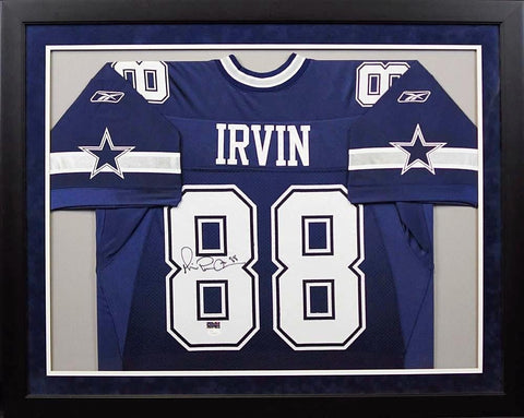 MICHAEL IRVIN AUTOGRAPHED DALLAS COWBOYS #88 REEBOK FRAMED JERSEY JSA