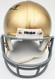 TIM BROWN AUTOGRAPHED NOTRE DAME FIGHTING IRISH MINI HELMET BECKETT BAS 189388