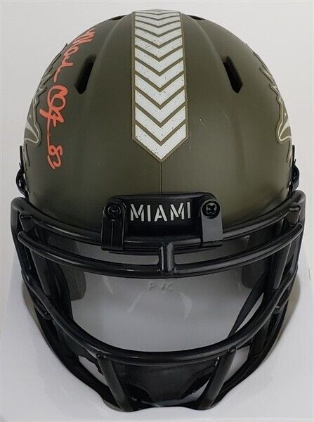 clayton football helmet Mark Clayton & Mark Duper Signed Miami Dolphins Mini Speed Helmet (JSA – Super Sports Center