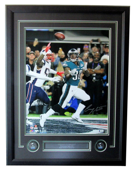 Corey Clement Eagles Signed/Autographed SB 52 16x20 Photo Framed Beckett 205645