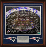 New England Patriots Team Signed Photo Framed To 23x27 Tom Brady JSA TriStar