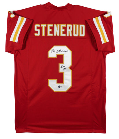 Jan Stenerud "HOF 91" Authentic Signed Red Pro Style Jersey BAS Witnessed