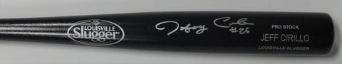 Brewers JEFF CIRILLO Signed Louisville Slugger Name Engraved Black Bat AUTO JSA