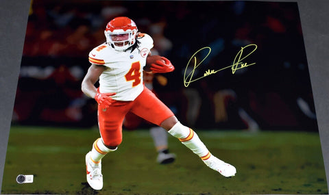 RASHEE RICE SIGNED AUTOGRAPHED KANSAS CITY CHIEFS 16x20 PHOTO BECKETT