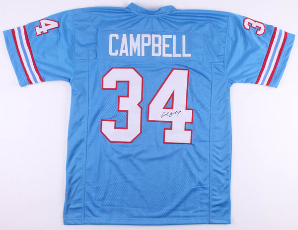 Earl Campbell Signed Houston Oilers Jersey (JSA) H.O.F. Running Back /U of Texas