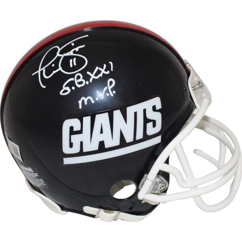 Phil Simms Signed New York Giants Mini Helmet VSR4 TB SB MVP Beckett 43242