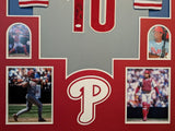 FRAMED PHILADELPHIA PHILLIES DARREN DAULTON AUTOGRAPHED SIGNED JERSEY JSA COA