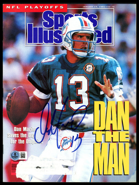 Dan Marino Autographed Sports Illustrated Miami Dolphins Beckett BAS QR #BS12742