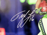 Tyler Lockett Signed Framed 16x20 Photo Seahawks Color Rush Green MCS Holo