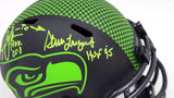 LARGENT & ZORN AUTOGRAPHED SEAHAWKS ECLIPSE BLACK SPEED MINI HELMET MCS 211064