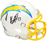 KEENAN ALLEN AUTOGRAPHED CHARGERS WHITE SPEED MINI HELMET BECKETT WITNESS 220515