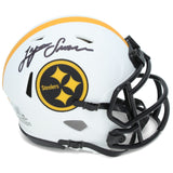 Lynn Swann Autographed Steelers Speed Lunar Eclipse Mini Helmet Beckett