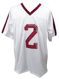 Johnny Manziel Signed/Auto Texas A&M Custom White Football Jersey Beckett 204885