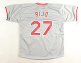 Jose Rijo Signed Cincinnati Reds Gray Road Jersey Inscribed "90 WS MVP"(Beckett)