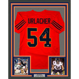 Framed Autographed/Signed Brian Urlacher 33x42 HOF Orange Retro Jersey BAS COA