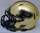 DREW BREES AUTOGRAPHED PURDUE CHROME GOLD SPEED MINI HELMET BECKETT 191123