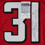 Justin Simmons Signed Atlanta Falcons Jersey (JSA COA) 2xPro Bowl Defensive Back