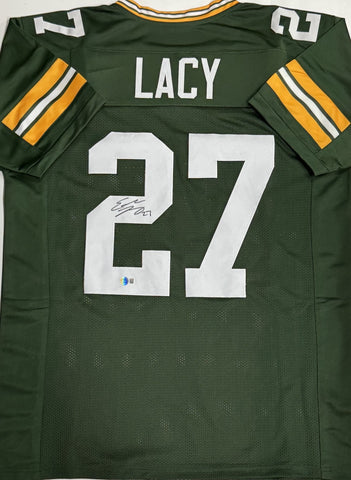 EDDIE LACY Signed Replica Green Jersey - Green Bay Packers - BAS