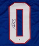 Brian Burns Signed New York Giants Blue Jersey (JSA) 2xPro Bowl Linebacker
